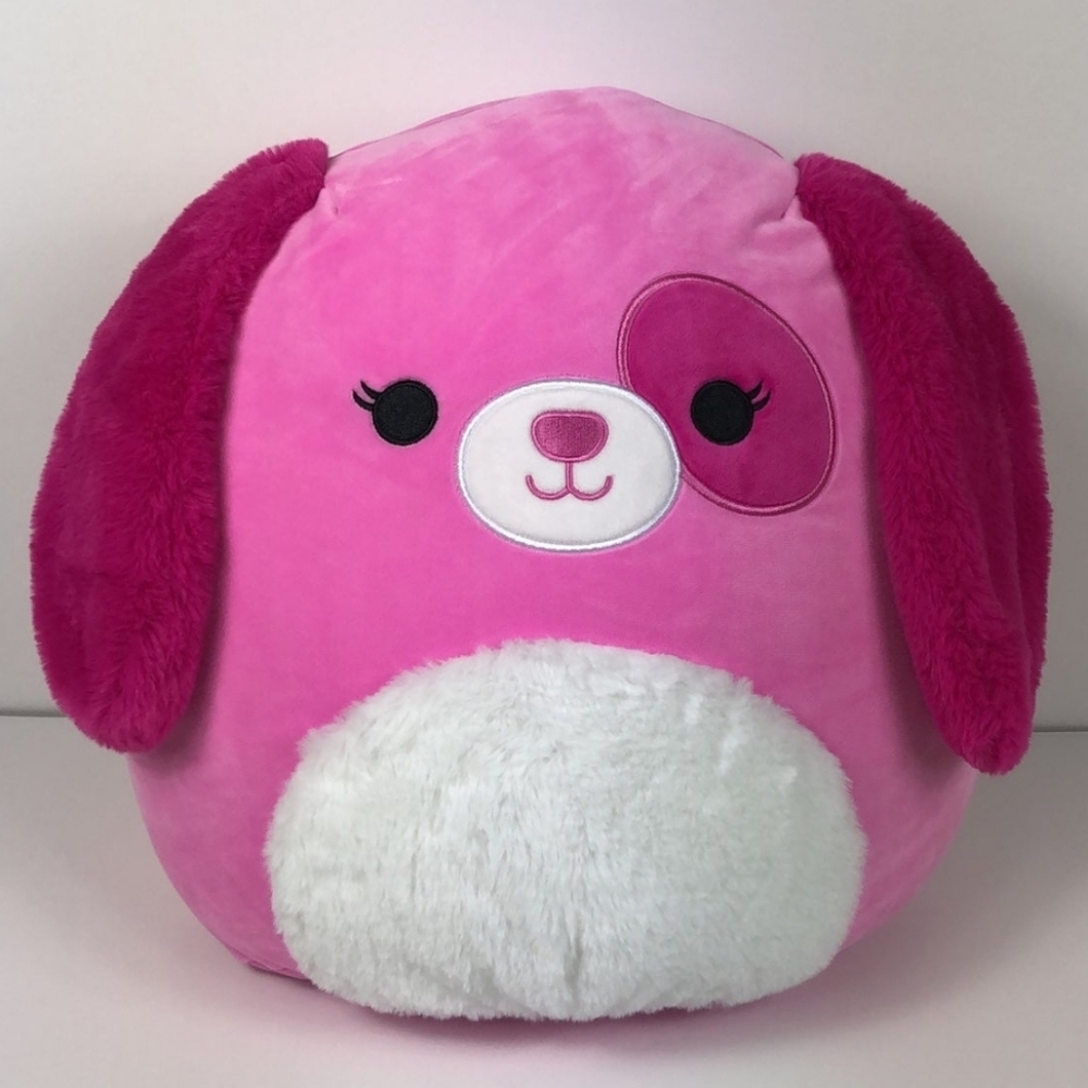 Sager The Pink Dog Squishmallow 16 inch NWT Cross posted!!!!